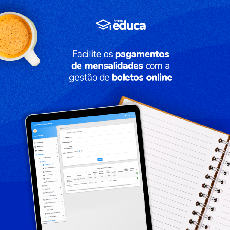 Facilite os pagamentos de mensalidade com a gestão de boletos online.